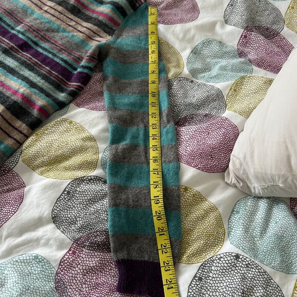 KEW LONDON 100% Extra Fine Merino Wool Crewneck Striped Sweater Size Extra Large - Picture 7 of 9